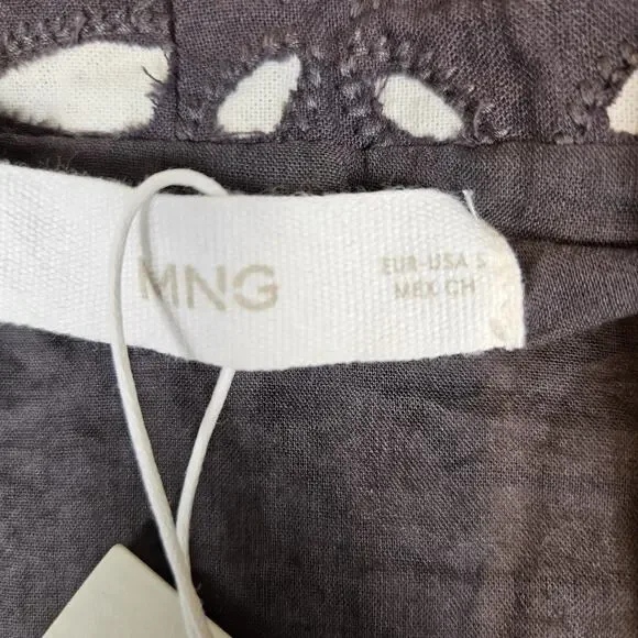 MANGO Embroidered Gilet Vest Womens S Lagenlook Handmade Layer Scandi Girl NEW - Picture 15 of 16